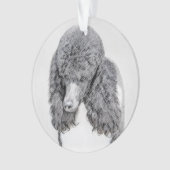 Standaard zwart-witschilderwerk met wieltjes ornament (voorkant)