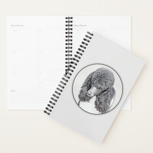 Standaard zwart-witschilderwerk met wieltjes planner (Display)