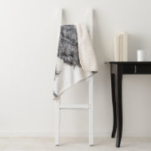 Standaard zwart-witschilderwerk met wieltjes sherpa deken (In situ)