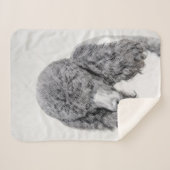 Standaard zwart-witschilderwerk met wieltjes sherpa deken (Voorkant (horizontaal))