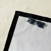 Standaard zwart-witschilderwerk met wieltjes strandlaken (In situ)