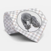 Standaard zwart-witschilderwerk met wieltjes stropdas (Opgerold)