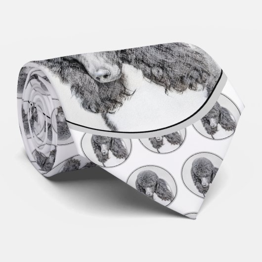 Standaard zwart-witschilderwerk met wieltjes stropdas (Opgerold)