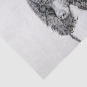 Standaard zwart-witschilderwerk met wieltjes tissuepapier (Detail)