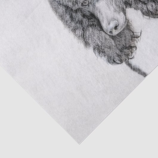 Standaard zwart-witschilderwerk met wieltjes tissuepapier (Detail)