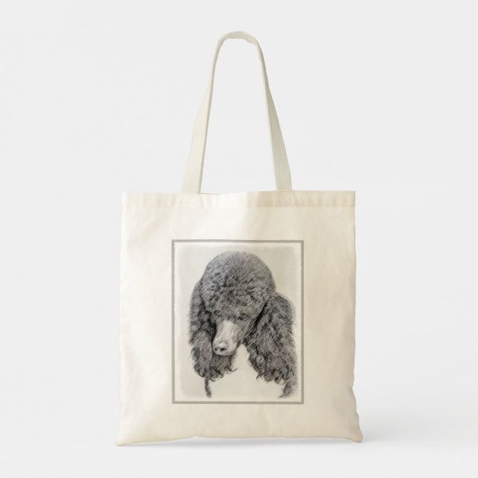 Standaard zwart-witschilderwerk met wieltjes tote bag (Achterkant)