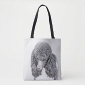 Standaard zwart-witschilderwerk met wieltjes tote bag (Voorkant)