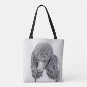 Standaard zwart-witschilderwerk met wieltjes tote bag (Achterkant)