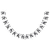 Standaard zwart-witschilderwerk met wieltjes vlaggetjes (Alle)