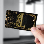 Standaard zwarte haarstaartstylist script visitekaartje