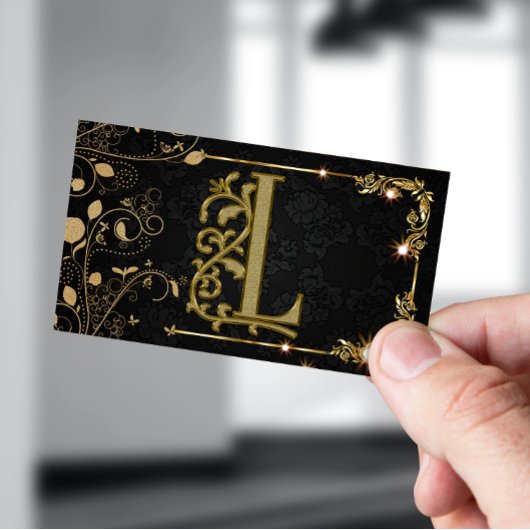 Standaard zwarte haarstaartstylist script visitekaartje