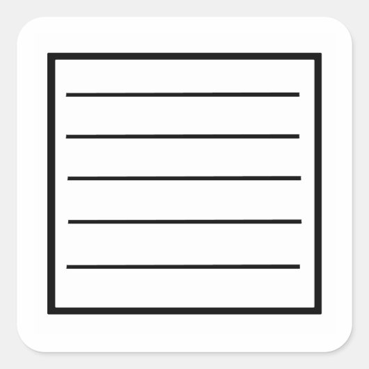 Standaard zwarte Notitieboek Sticker (Voorkant)