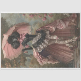 Standaard zwarte poedel boho  decoupage tissuepapier