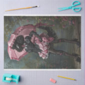 Standaard zwarte poedel Victoriaans kleding decoup Tissuepapier (Craft)