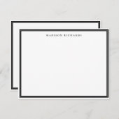 Standaard zwarte rand aan maat notitiekaartje (Voorkant / Achterkant)