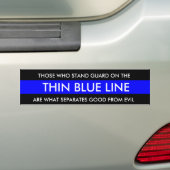 "Standaardbeveiliging" dunne blauwe lijn Bumpersti Bumpersticker (Op auto)
