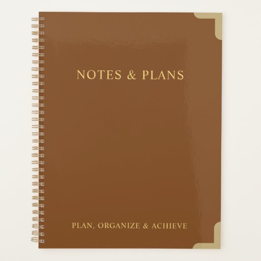 Standaardformaat NOTITIES & PLANNEN Stijlvolle Pla Planner (Voorkant)