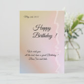 Standaardgrootte Birthday Kaart, pastel Altra (Staand voorkant)