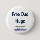 Standaardgrootte Free Dad Hugs-knop Ronde Button 5,7 Cm (Voorkant)