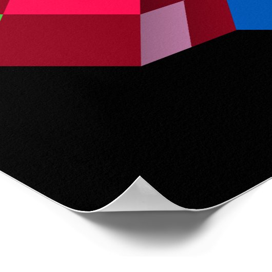 Standaardgrootte voor optische geometrische kunst poster (Hoek)