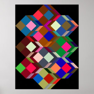 Standaardgrootte voor optische geometrische kunst poster