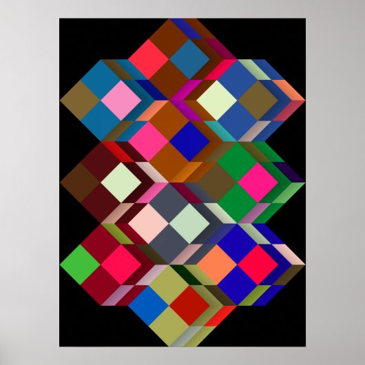 Standaardgrootte voor optische geometrische kunst poster (Voorkant)