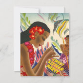 STANDAARDINVITATIE LUAU TROPICAL KAART (Voorkant)