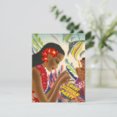 STANDAARDINVITATIE LUAU TROPICAL KAART (Staand voorkant)