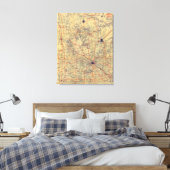 Standaardkaart Minnesota Canvas Afdruk (Insitu (Slaapkamer))
