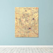 Standaardkaart Minnesota Canvas Afdruk (Insitu (Houten vloer))