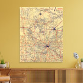 Standaardkaart Minnesota Canvas Afdruk (Insitu (Woonkamer))