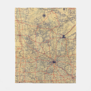 Standaardkaart Minnesota Fleece Deken