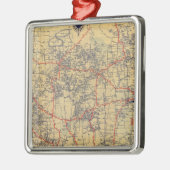 Standaardkaart Minnesota Metalen Ornament (Links)