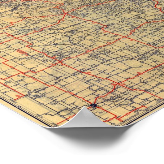 Standaardkaart Minnesota Poster (Hoek)