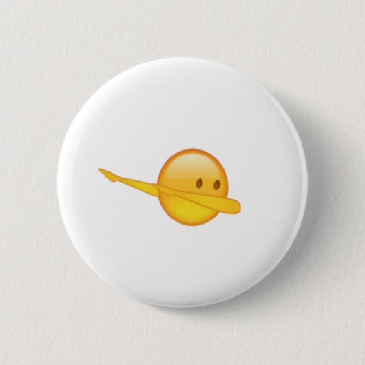 Standaardknop Dab emoji Ronde Button 5,7 Cm (Voorkant)