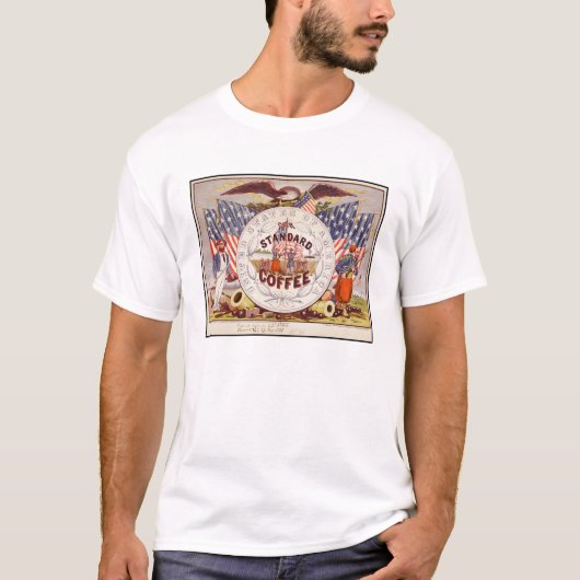 Standaardkoffie - Vintage-advertentie T-shirt (Voorkant)