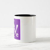 Standaardmodel (elektronenneutrino) tweekleurige koffiemok (Center)