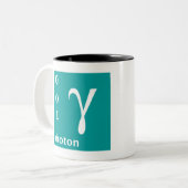 Standaardmodel (foton) tweekleurige koffiemok (Voorkant links)