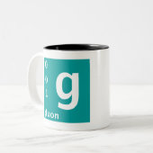 Standaardmodel (gluon) tweekleurige koffiemok (Voorkant links)