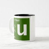 Standaardmodel (in quark) tweekleurige koffiemok (Voorkant links)