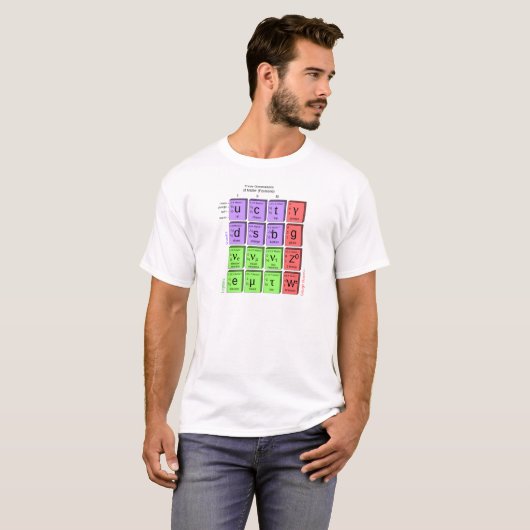 Standaardmodel van elementaire deeltjes t-shirt (Voorkant volledig)