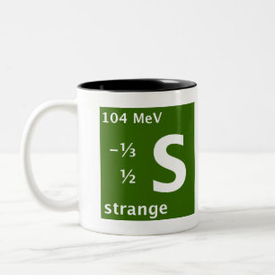Standaardmodel (vreemde quark) tweekleurige koffiemok