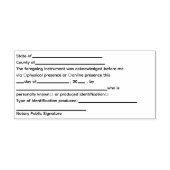 Standaardoverzicht door notaris  zelfinktende stempel (Design)