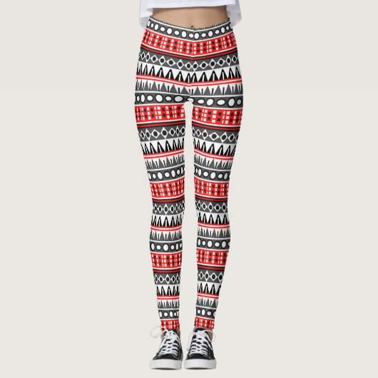 Standaardpatroon Aztec Leggings (Voorkant)