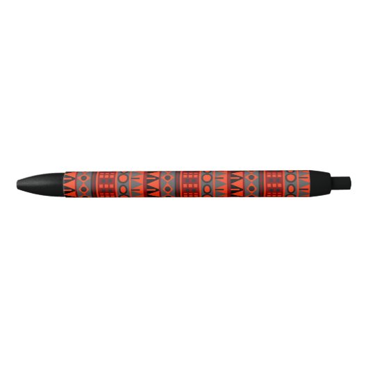 Standaardpatroon Aztec Zwarte Inkt Pen (Voorkant)