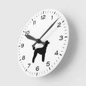 Standaardpodium Silhouette Black en White Ronde Klok (Hoek)