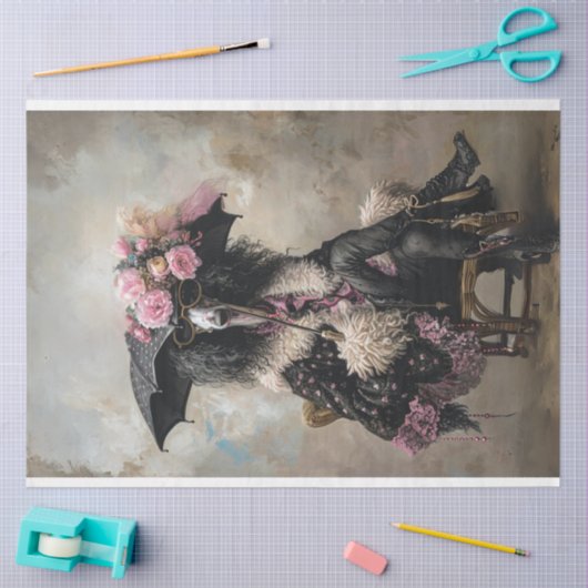 Standaardpoedel Bohemian Rhapsody Decoupage Tissuepapier (Craft)