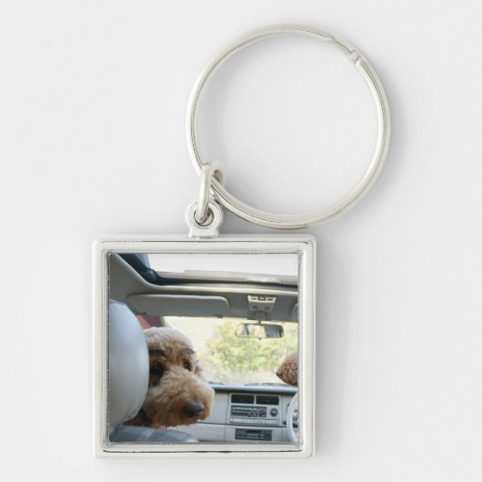 standaardpoedel sleutelhanger (Voorkant)