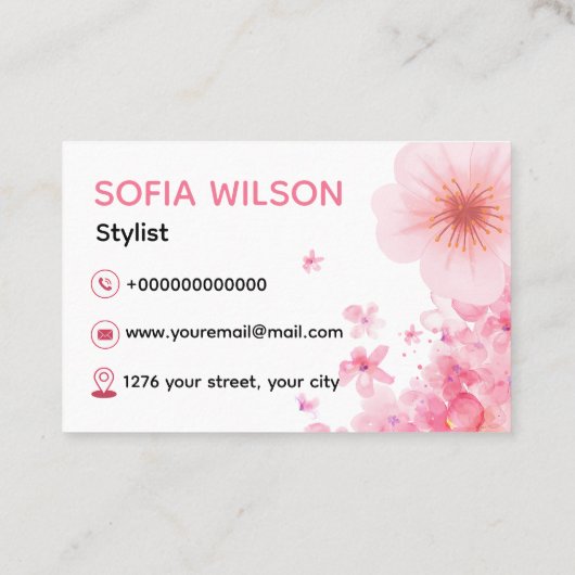 Standaardvisitekaartjes: 8,5 x 5,5 cm visitekaartje (Achterkant)