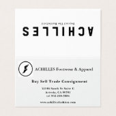 Standard, 3.5" x 2.0" Business Card Visitekaartje (Buitenkant ongevouwen)